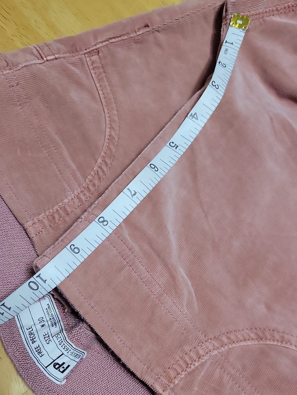 Dusty Pink Free People Stretch Flared Cords - Picture 9 of 13